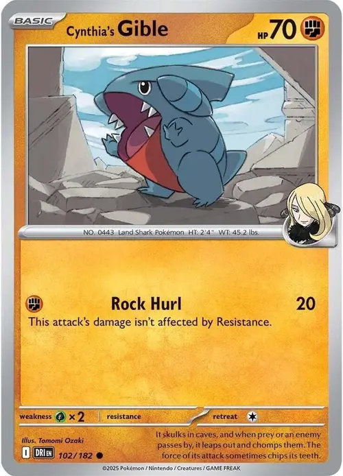 Cynthia's Gible card art
