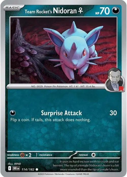 Team Rocket's Nidoran F card art