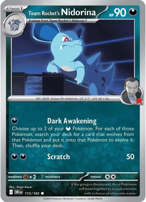 Team Rocket's Nidorina card art
