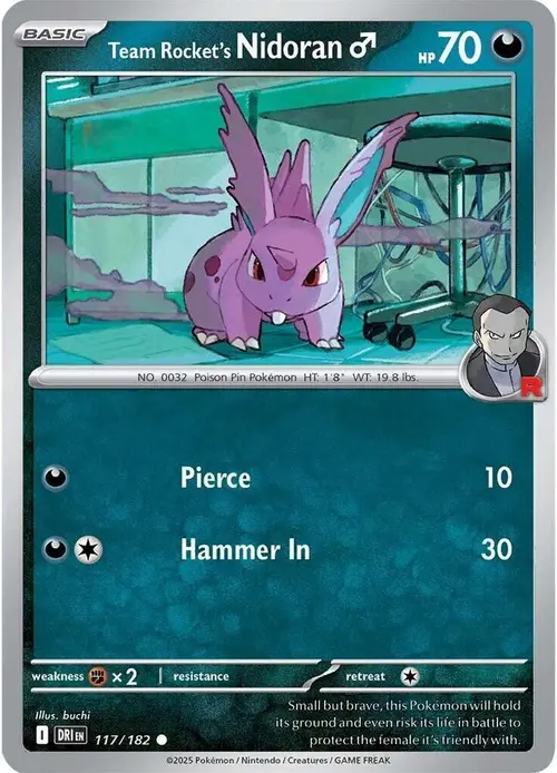 Team Rocket's Nidoran M card art