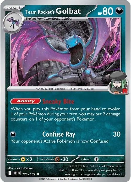 Team Rocket's Golbat card art