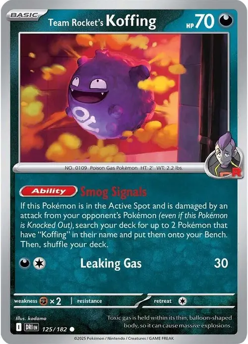 Team Rocket's Koffing card art