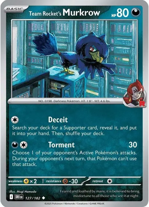 Team Rocket's Murkrow card art