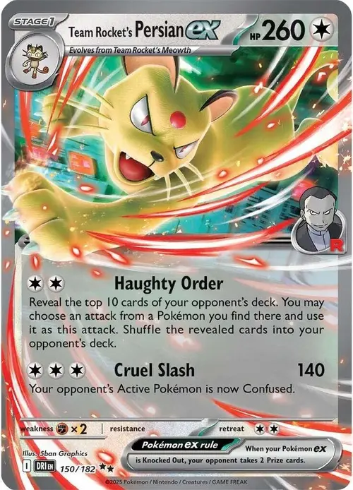 Team Rocket's Persian ex card art