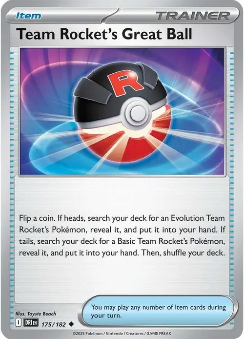 Team Rocket's Great Ball card art