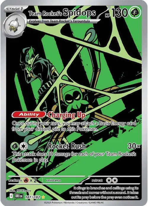 Team Rocket's Spidops card art