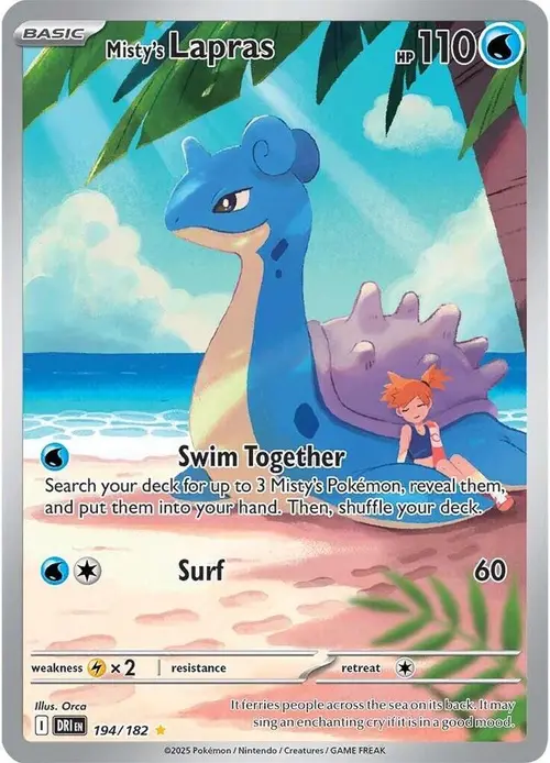 Misty's Lapras card art