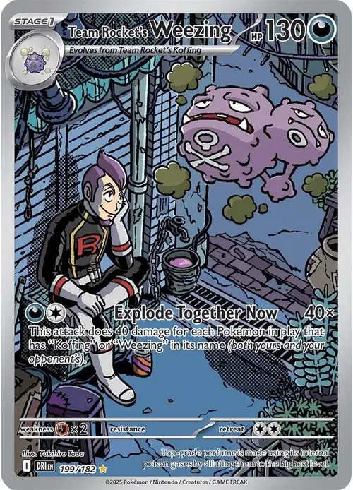 Team Rocket's Weezing card art