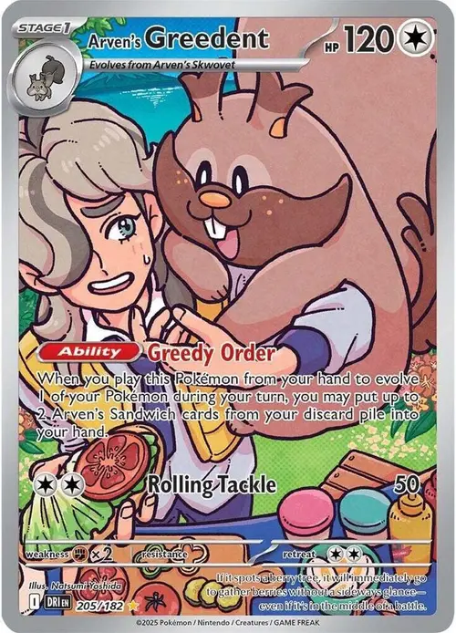 Arven's Greedent card art