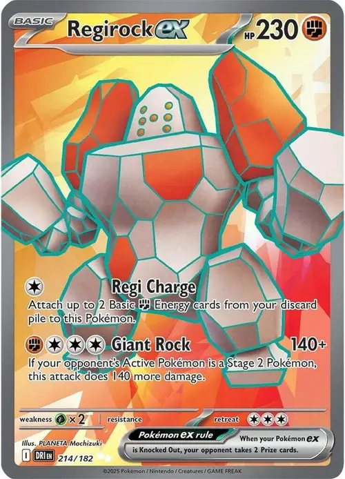 Regirock ex card art