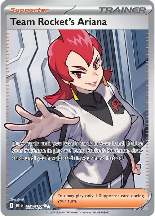 Team Rocket's Ariana card art