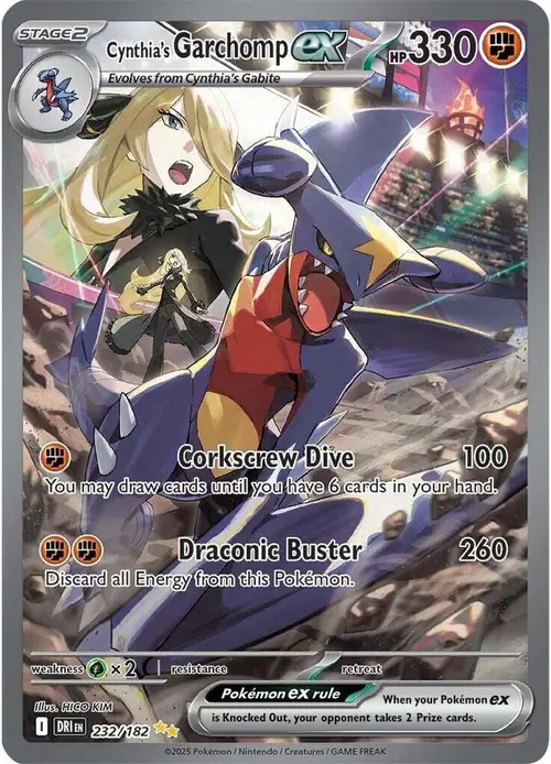 Cynthia's Garchomp ex card art