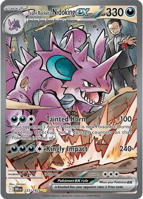 Team Rocket's Nidoking ex card art