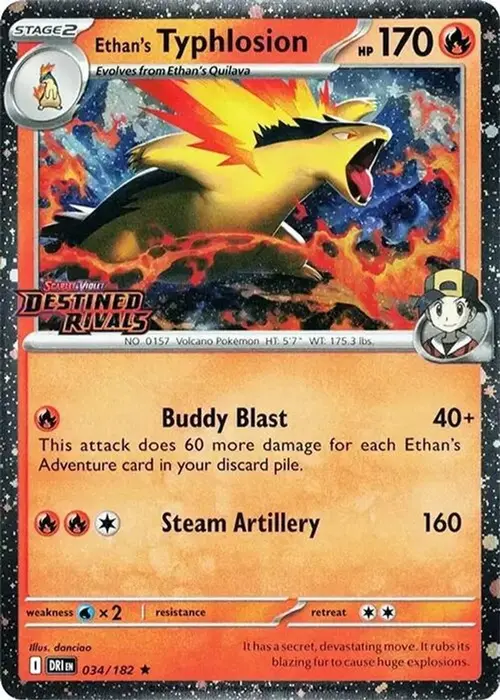 Ethan's Typhlosion (Prerelease) card art