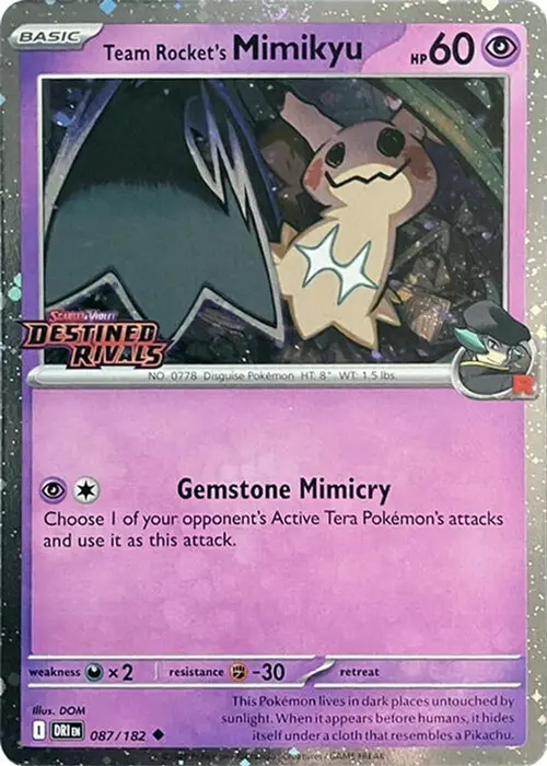 Team Rocket's Mimikyu (Prerelease) card art
