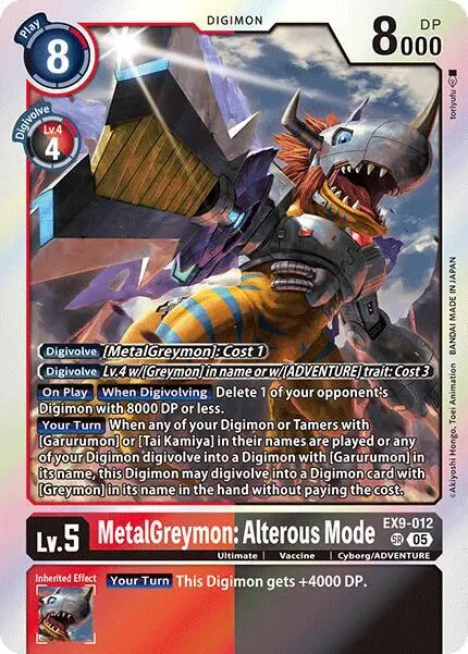 MetalGreymon: Alterous Mode card art
