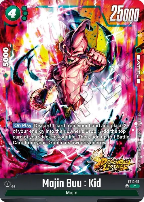 Majin Buu : Kid card art