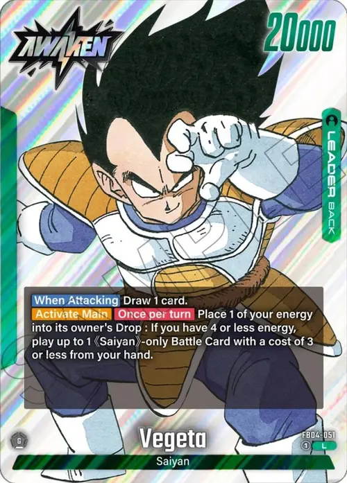 Vegeta card art