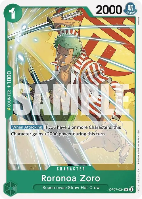 Roronoa Zoro (Reprint) card art