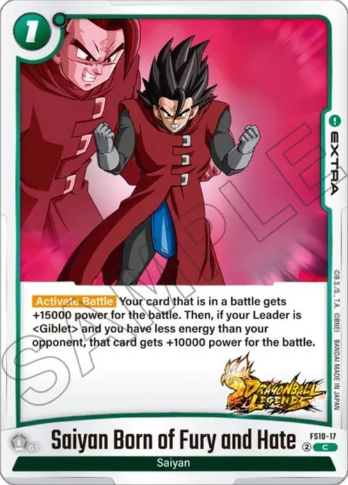 Saiyan Born of Fury and Hate card art