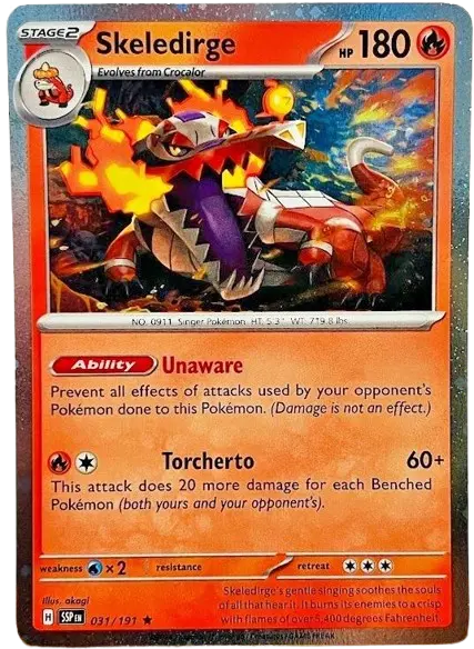 Skeledirge - 031/191 (Cosmos Holo) card art