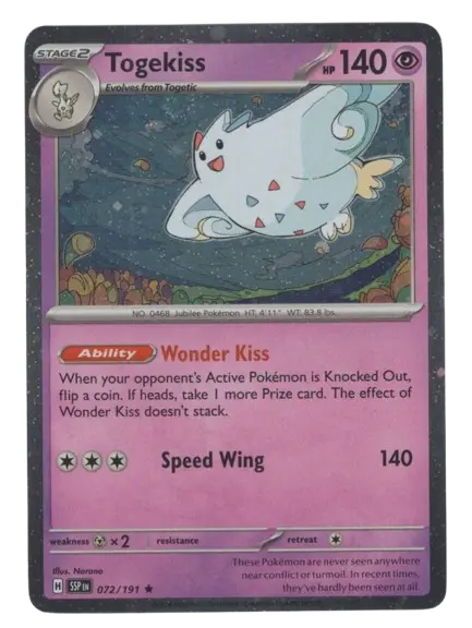 Togekiss - 072/191 (Cosmos Holo) card art