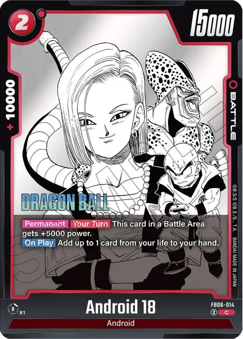Android 18 card art