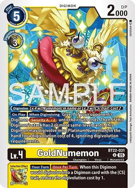 GoldNumemon card art