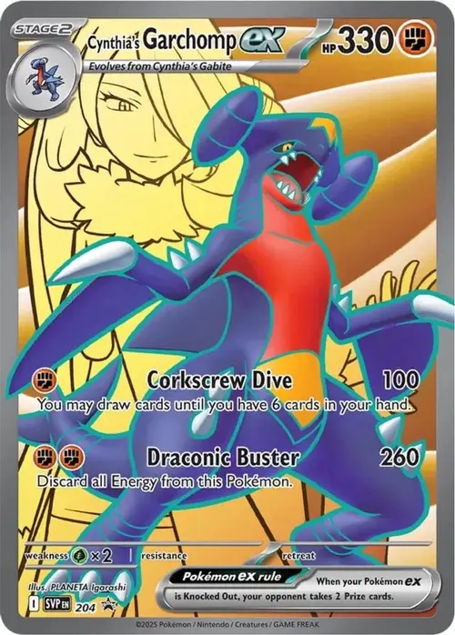 Cynthia's Garchomp ex card art