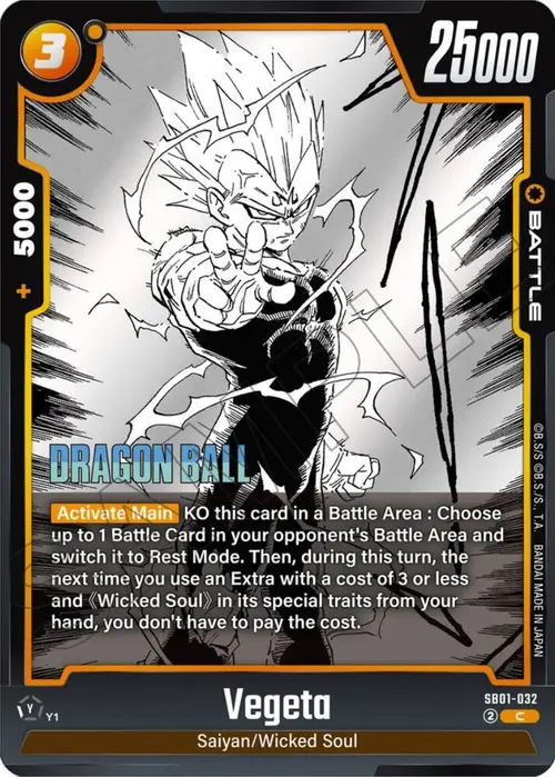 Vegeta card art