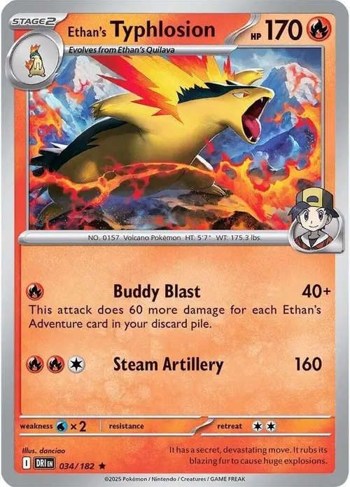 Ethan's Typhlosion (Non-holo) card art