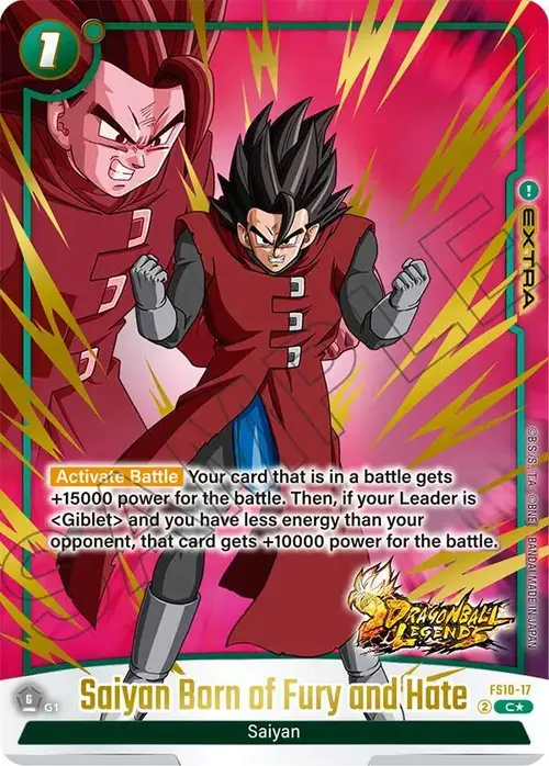 Saiyan Born of Fury and Hate (Bonus Pack Alternate Art) card art
