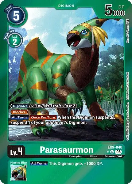 Parasaurmon (Limited Foil) card art