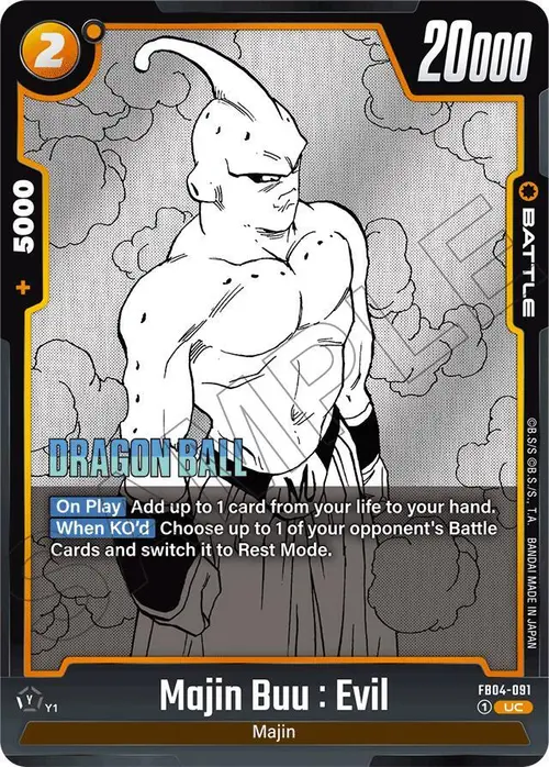Majin Buu : Evil card art