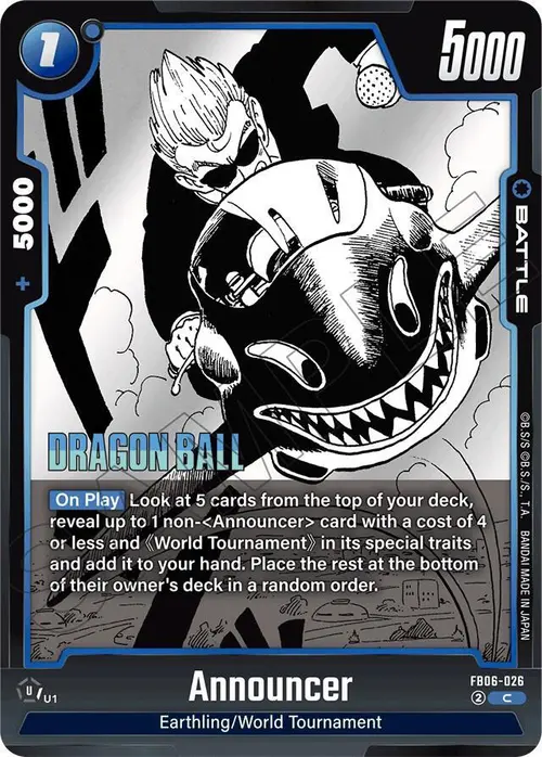 Announcer card art