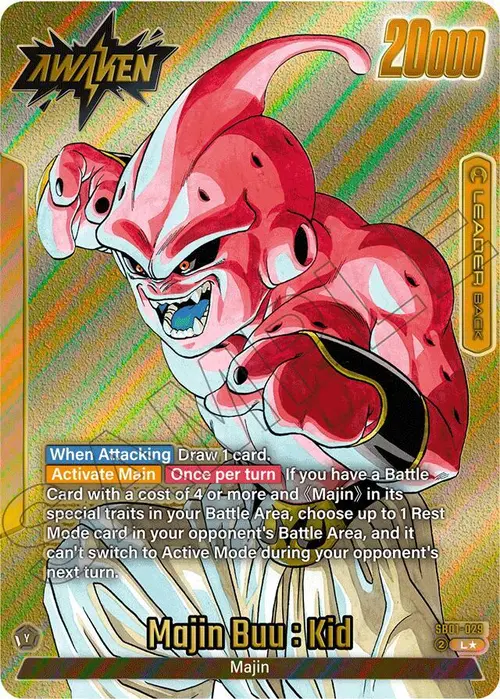 Majin Buu : Evil // Majin Buu : Kid (Gold) card art