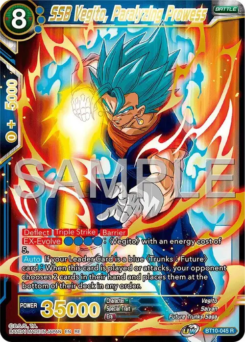 SSB Vegito, Paralyzing Prowess (Reprint) card art