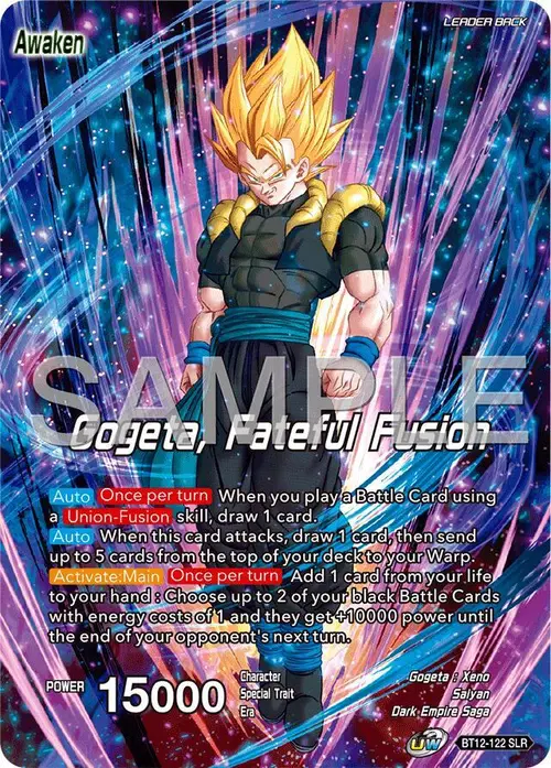 Son Goku & Vegeta // Gogeta, Fateful Fusion (Reprint) card art