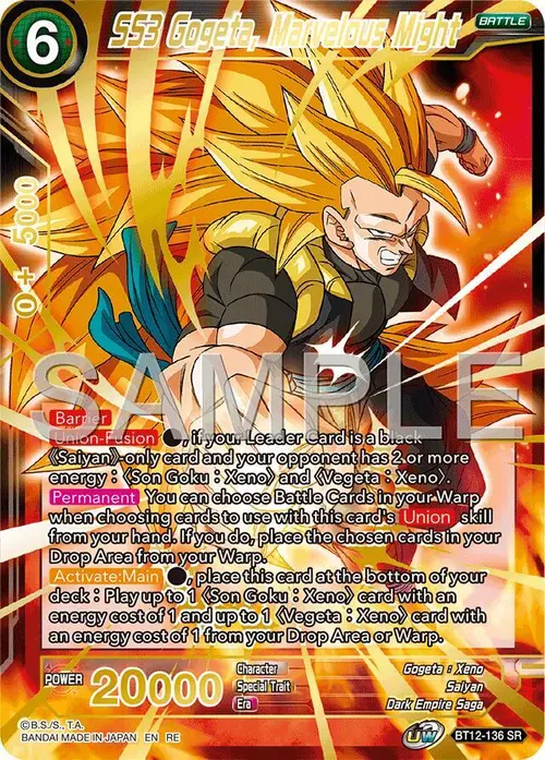 SS3 Gogeta, Marvelous Might (Reprint) card art