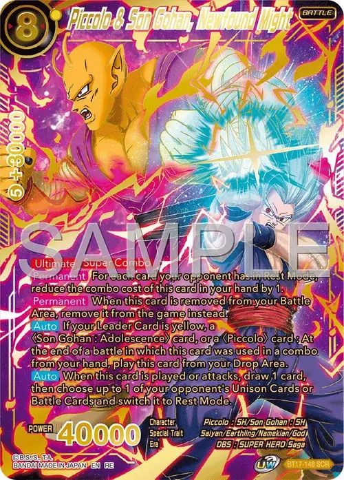 Piccolo & Son Gohan, Newfound Might (Alternate Art) card art