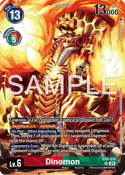 Dinomon (Digimon Liberator Debuggers set) card art