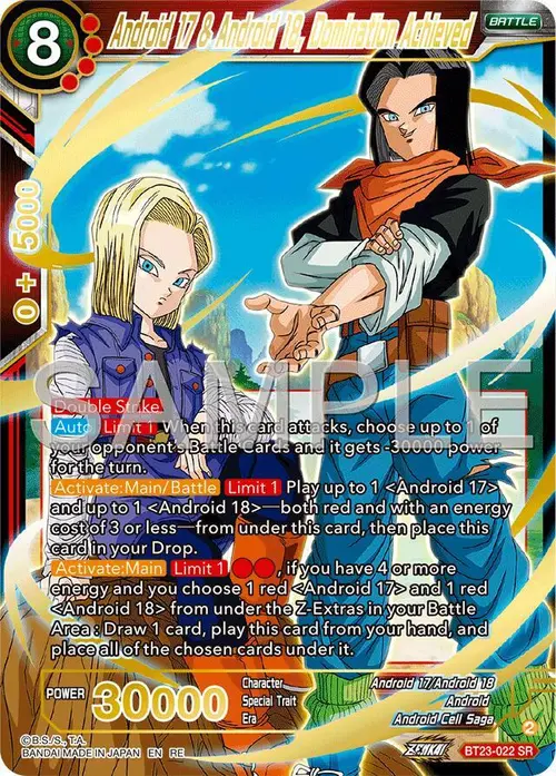Android 17 & Android 18, Domination Achieved (Reprint) card art