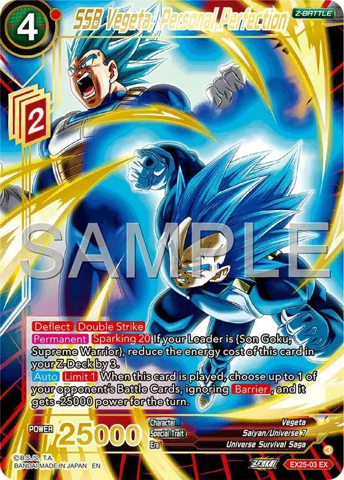 SSB Vegeta, Personal Perfection card art