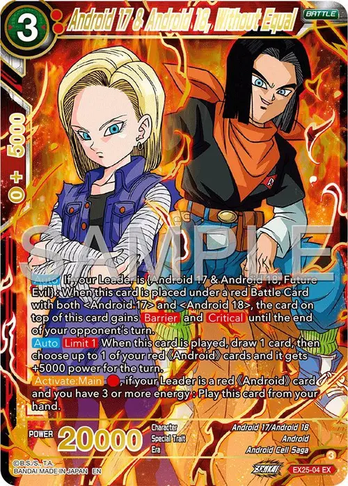 Android 17 & Android 18, Without Equal card art