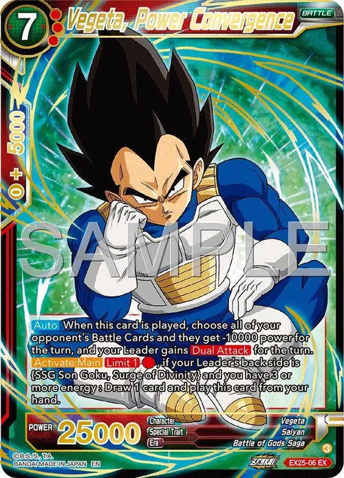 Vegeta, Power Convergence card art