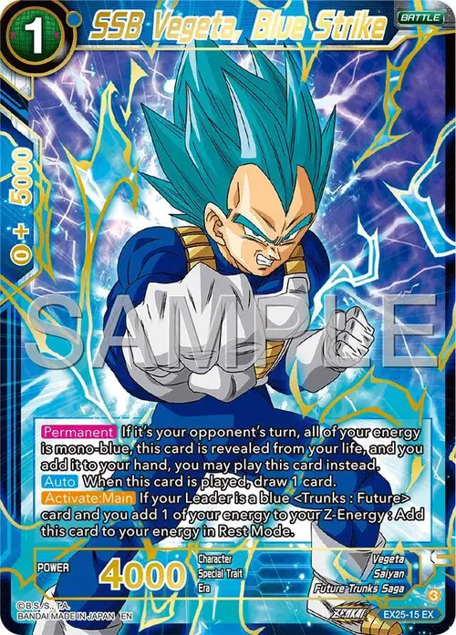 SSB Vegeta, Blue Strike card art