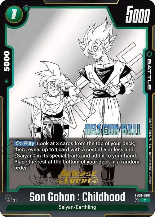 Son Gohan : Childhood card art