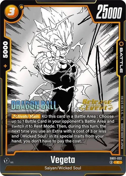 Vegeta card art
