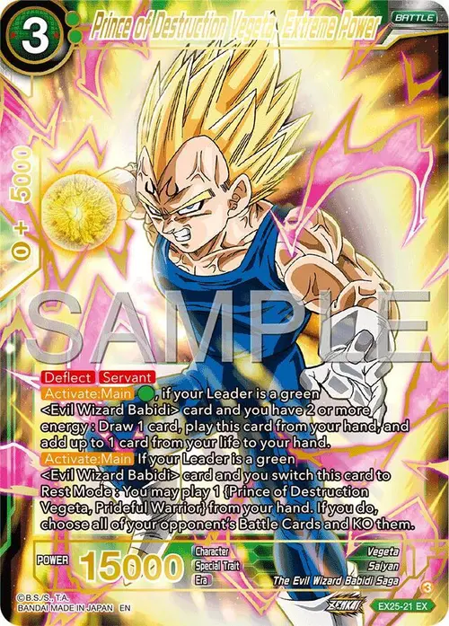 Prince of Destruction Vegeta, Extreme Power card art