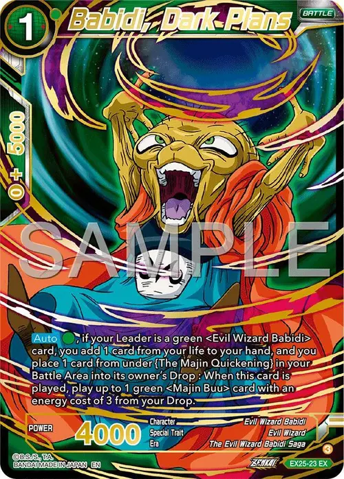 Babidi, Dark Plans card art